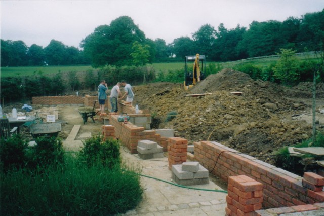 The contractors do their stuff