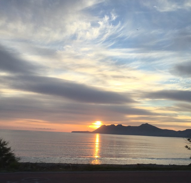 Morning sun over Pollenca Bay